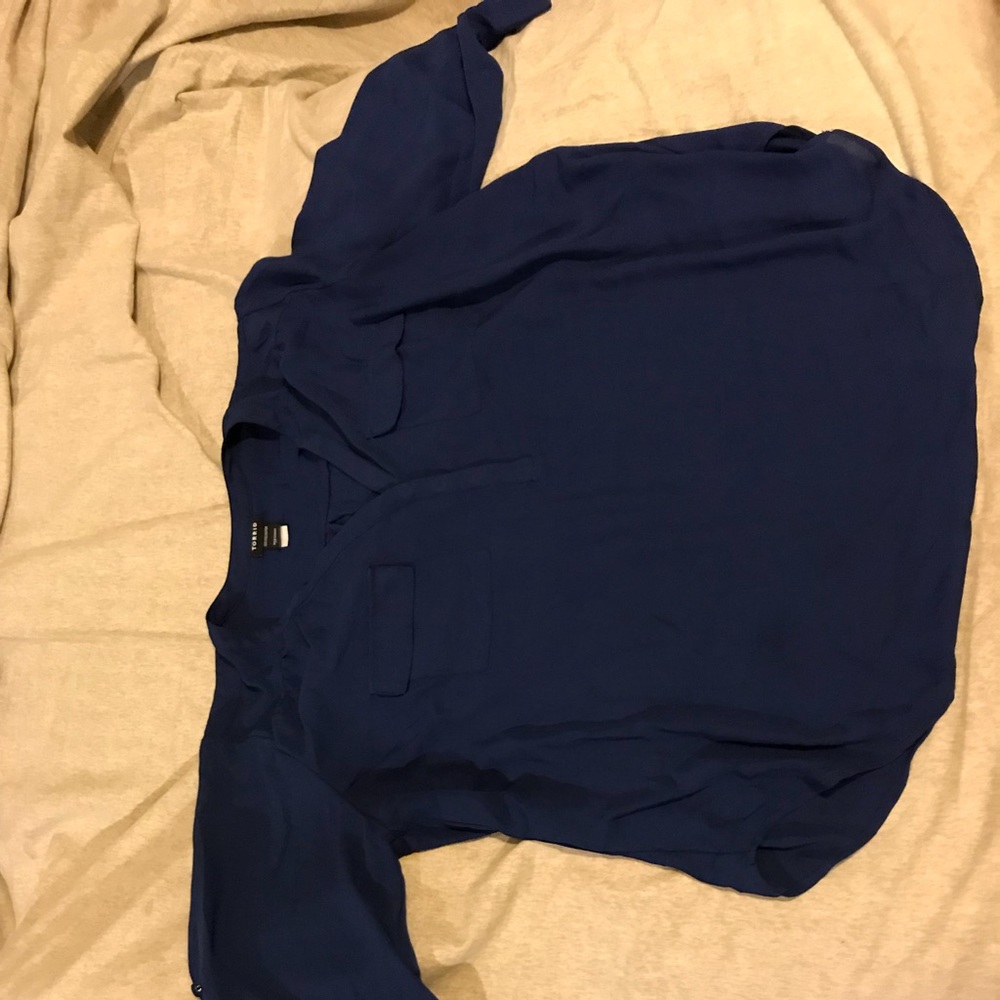 Navy blue Two pocket blouse